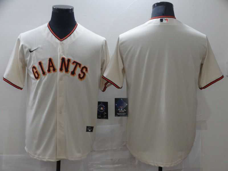 Men San Francisco Giants Blank Cream Game Nike MLB Jerseys